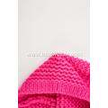 Girl's Knitted Colorful Pompom Winter Beanie Cap